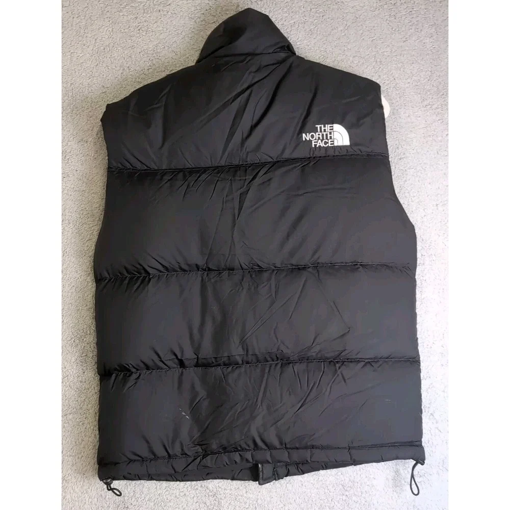 The North Face Nuptse Puffer‎ Vest Men's Medium 700 Goose Down Black Zip A188